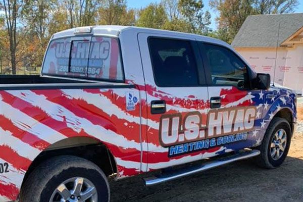 US HVAC Services service truck - Madison County Alabama